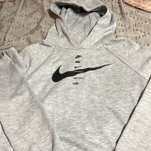 Nike small hoodie grey and black